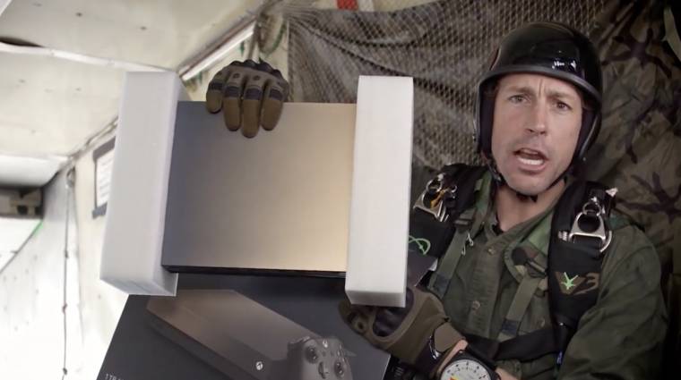 Travis Pastrana egy repülőből kiugorva szállított le egy veteránnak egy Xbox One X-et bevezetőkép