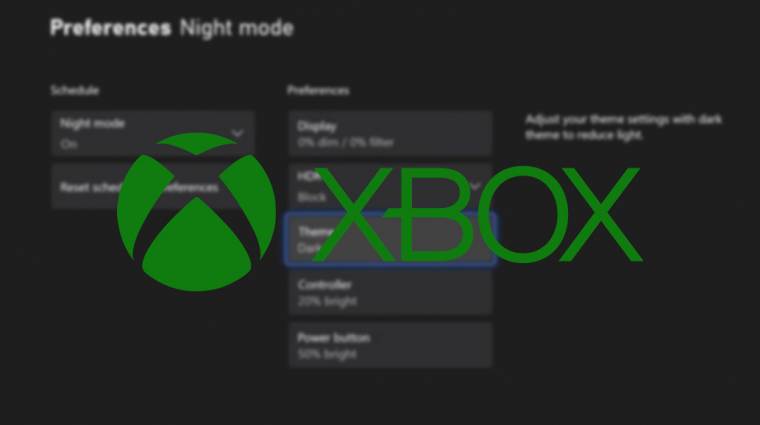 Ütős éjszakai üzemmóddal bővül az Xbox bevezetőkép
