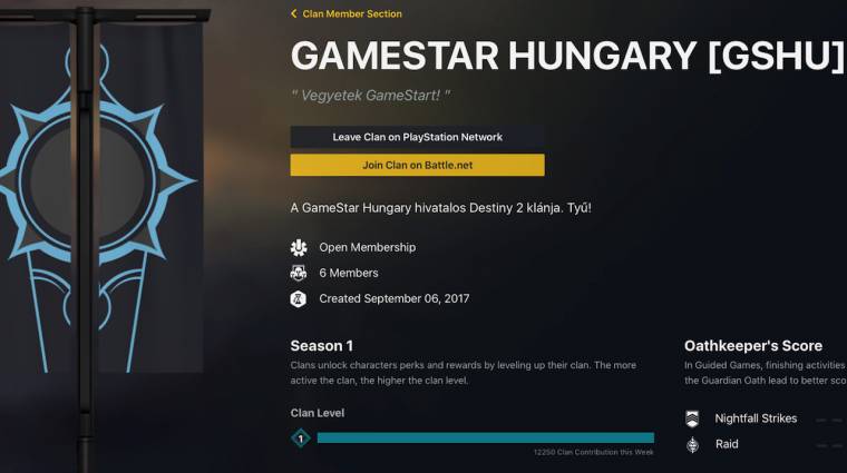Csatlakozz a GameStar Destiny 2 klánjához, hogy dőljön a loot! bevezetőkép