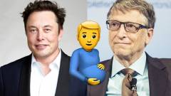 Elon Musk a terhes férfi emojival gúnyolja Bill Gatest kép