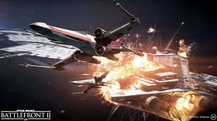 Gamescom 2017 - itt vannak a Star Wars Battlefront 2 hajói űrcsata közben bevezetőkép