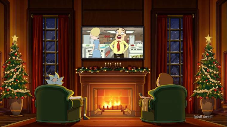 A Rick és Morty karácsonyi videójába egy kis interdimenzionális tévé is jutott bevezetőkép