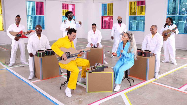 Nintendo Labo-s hangszerekkel zenélt Ariana Grande és Jimmy Fallon bevezetőkép
