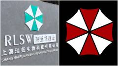 Egy kínai biotechnológiai cég az Umbrella Corporation logójának babakék verzióját használja kép