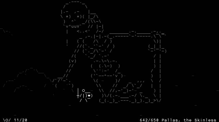 Stone Story - már játszható a ASCII kódokból rajzolt pálcika-RPG bevezetőkép