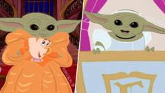 Napi büntetés: ilyen lenne Baby Yoda a Disney hercegnők bőrébe bújva kép