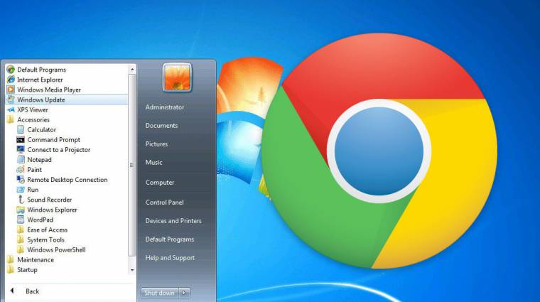 Meghosszabbította a Chrome böngésző Windows 7-es támogatását a Google kép