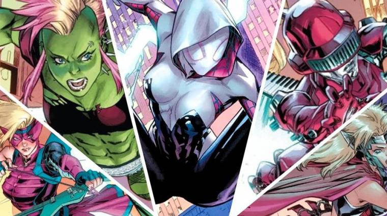 Spider-Gwen egyszer összeállított egy Avengers csapatot, amiben csak Gwen Stacy variánsok voltak bevezetőkép