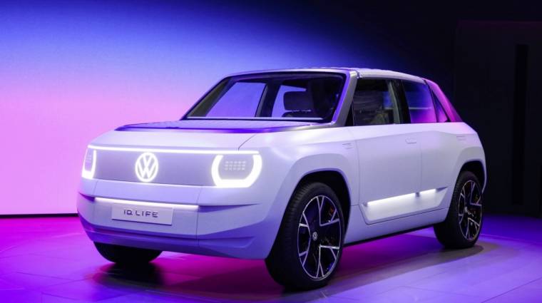 Nagyon kompakt és futurisztikus elektromos autót leplezett le a Volkswagen kép