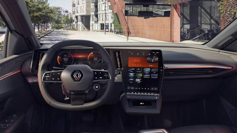 Az LG infotainment rendszerének látványterve a Renault Mégane E-TECH 2022-es modelljében (Fotó: LG)