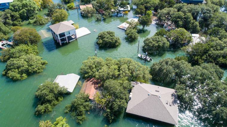 A Texasban pusztító hurrikánok főleg az ártérbe épített otthonokat érintették (Fotó: Texasflood.org)