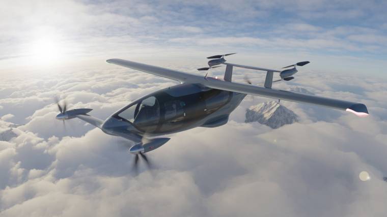 Az Orca Aerospace eVTOL-gépe 100 kilométert tud megtenni egy feltöltéssel (Fotó: Orca Aerospace)