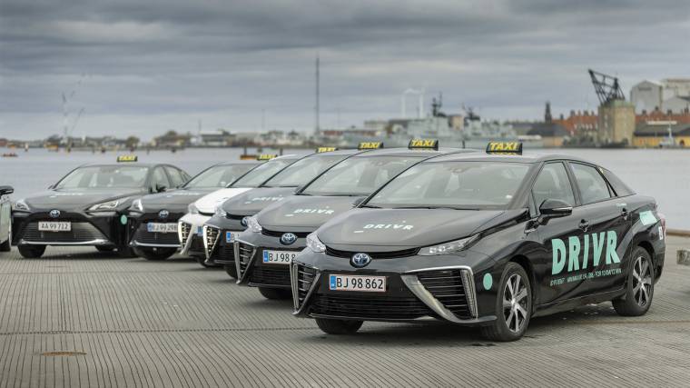 A DRIVR flottája hidrogéncellás Toyota Mirai autókból áll (Fotó: Toyota/Mikal Scholsser)