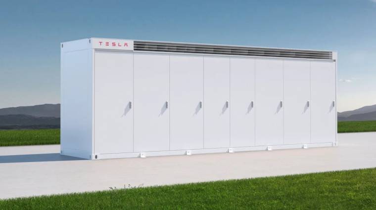 Épül az első magyarországi Tesla Megapack energiatároló kép