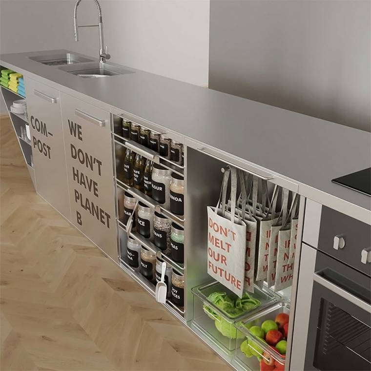A moduláris kialakítással mindenki a saját igényeire szabhatja a konyhát (Fotó: ivanasteiner.com)