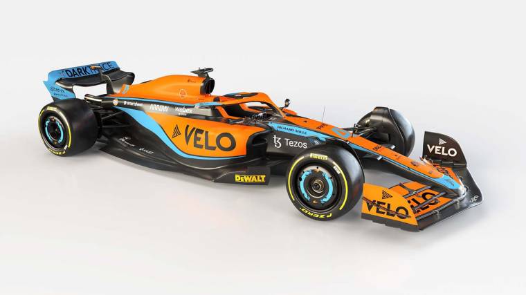 A McLaren 2022-es Forma-1-es versenyautója (Fotó: mclaren.com)