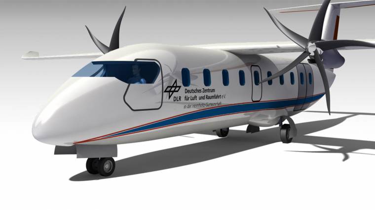 A német kormány által támogatott fejlesztés célja egy 40 utas szállítására képes hidrogénhajtású repülőgép kifejlesztése (Fotó: DLR.de)
