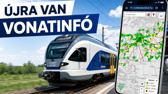Visszatért a Vonatinfó: valós időben követhetőek a vonatok, regisztráció nélkül kép