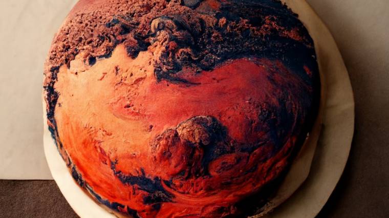 Egy MI elképzelte, milyen lenne a Naprendszer, ha ételekből állna kép