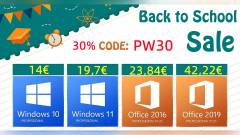 Back to school akció: Windows 10 már 14€-ért, Office már 24€-ért! kép