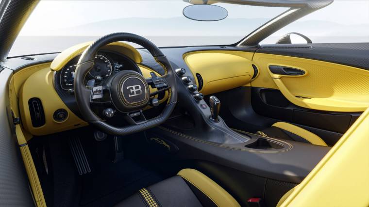 A beltér színvilága Ettore Bugatti saját autóit idézi (Fotó: Bugatti)