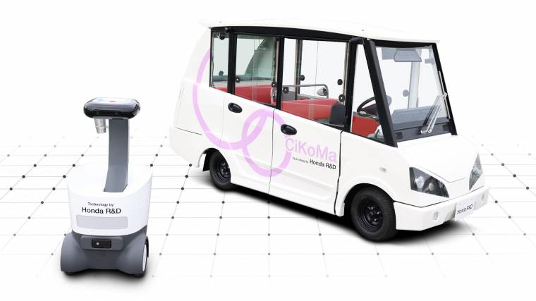 A Honda CiKoMa mellett a japán cég a bal oldalon látható robotot is fejleszti, amely képes lesz majd követni a tulajdonosát (Fotó: Honda)