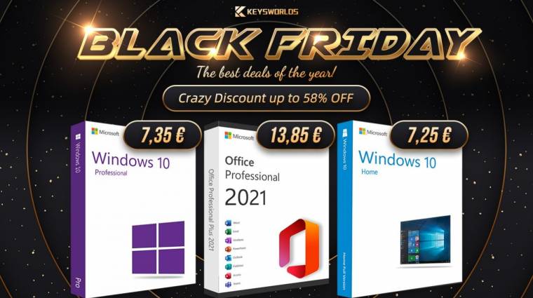 Verhetetlen áron szerezhetsz Windows vagy Office szoftvereket ezen a Black Friday akción! kép