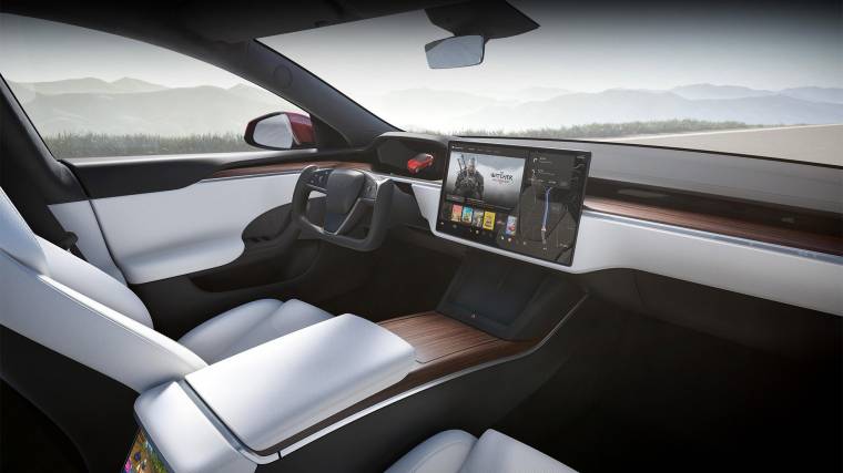 Az új Tesla Model 3-ban úgynevezett yoke kerülhet a kormány helyére (Fotó: Tesla)