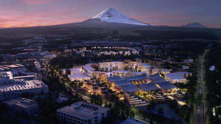 A Fuji lábánál fekvő Woven City a jövőbeni okosvárosok prototípusa, egy különleges laboratórium, ahol a jövő technológiáit fejlesztik (Fotó: Toyota)