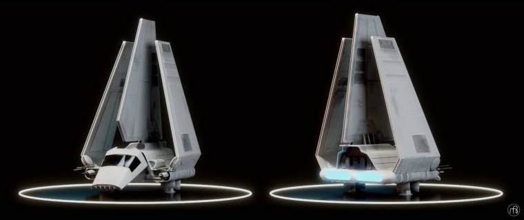 A birodalmi űrsikló a Star Wars univerzum egyik legjellegzetesebb járműve (Fotó: Mickael Boitte)