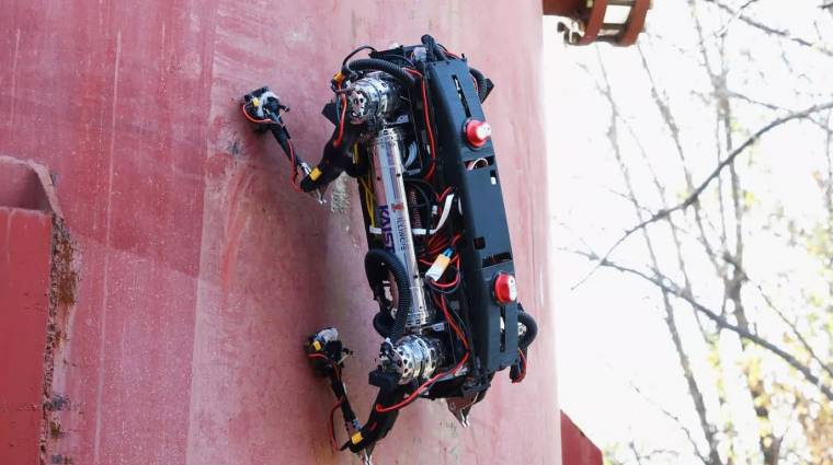 Ez az új, négylábú robot már falakat is meg tud mászni kép
