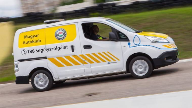 Már a sárga angyalok között is találunk elektromos autókat (Fotó: Magyar Autóklub)