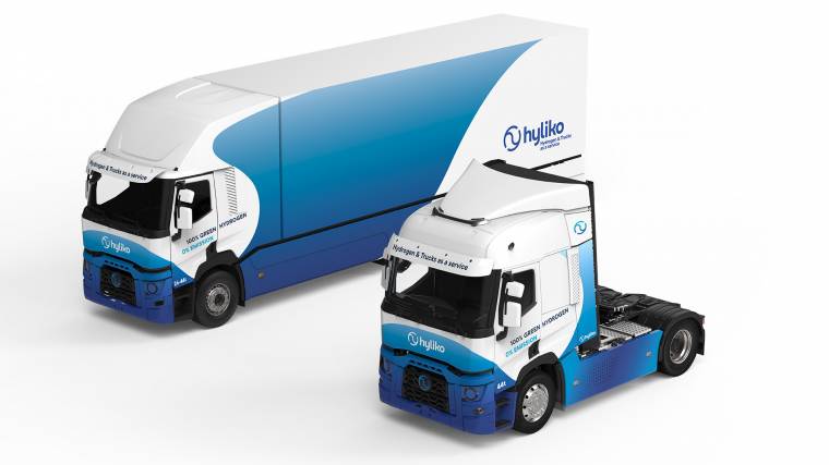 A Hyliko hidrogénhajtású teherautói és kamionjai hatékonyságban felveszik a versenyt a dízelekkel (Fotó: Hyliko)