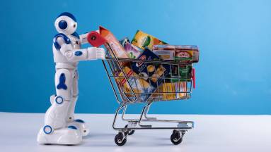 Emberek helyett robotok cipelik a bevásárlást Nagy-Britanniában kép