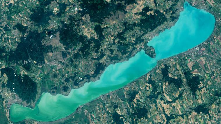 A NASA műholdas felvétele a Balatonról