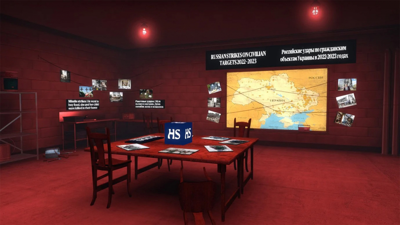 A finn újság szerkesztősége által létrehozott titkos Counter-Strike szobában az orosz háborús invázióról lehet tájékozódni (Fotó: Helsingin Sanomat)