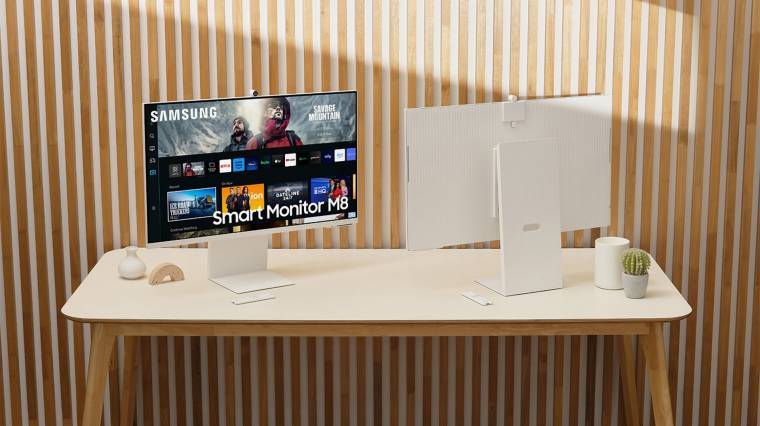 A Samsung M8 Smart Mointor tervezése során a szórakozás és a kényelem állt a fókuszban (Fotó: Samsung)