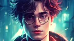 Neonfényes Roxfort, napszemüveges Luna Lovegood - így nézne ki a cyberpunk Harry Potter kép