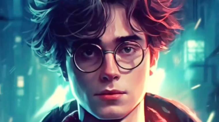 Neonfényes Roxfort, napszemüveges Luna Lovegood - így nézne ki a cyberpunk Harry Potter bevezetőkép