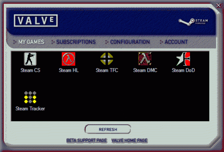 A Steam legelső, 2002-es béta kliense