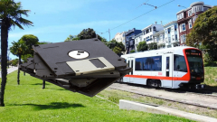 Ketyegő bomba San Francisco floppy lemezekről üzemelő vasúti hálózata kép