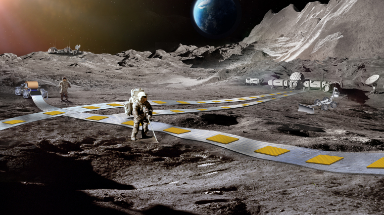 Lebegő robotvonatot építene a NASA a Holdon kép