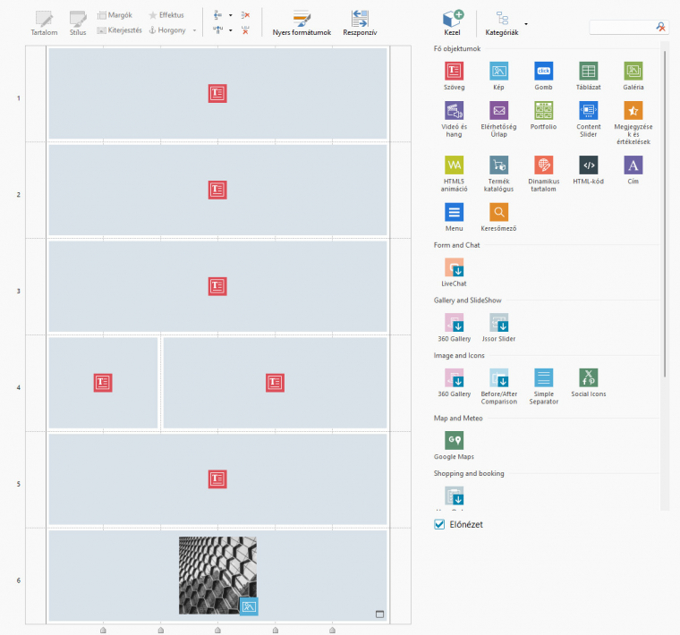 WebSite X5 es muy bueno en edición creativa: puedes crear una apariencia única colocando los módulos correctamente
