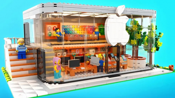 Minden rajongó álma ez a LEGO-ból készült Apple Store kép