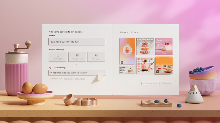 A Microsoft AI-alapú fejlesztése, a Designer a te életedet is egyszerűbbé teheti kép