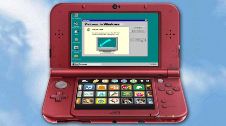 Napi büntetés: Windows 95-öt futtattak egy Nintendo 3DS-en kép