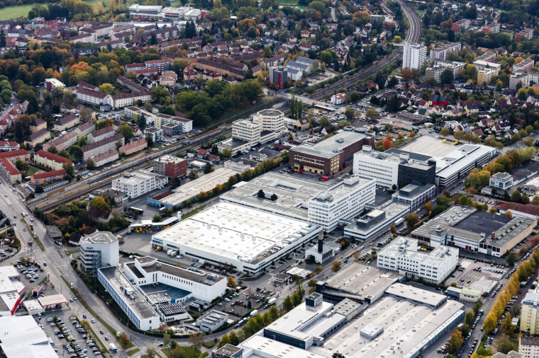 A Siemens telephelye Fürth-ben, Németországban. Forrás: Siemens