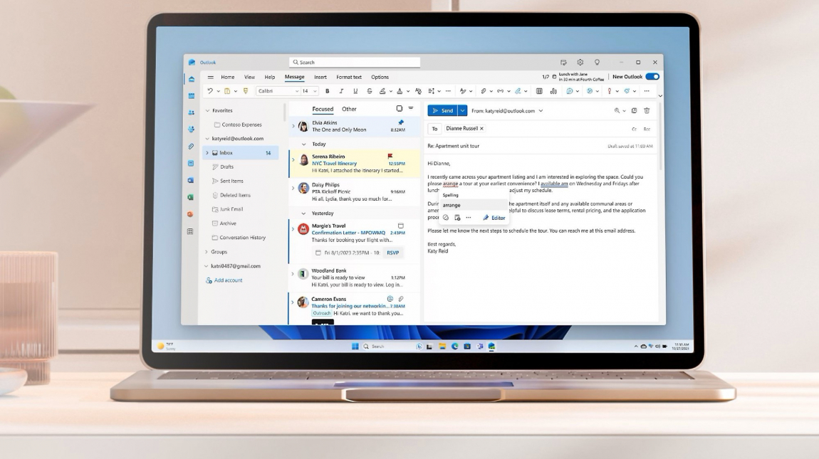 Microsoft Outlook (new) teszt - ilyen az, amikor a Copilot AI találkozik a levelezéseddel kép