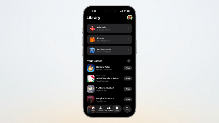 Bemutatkozott az Apple Games alkalmazás bevezetőkép