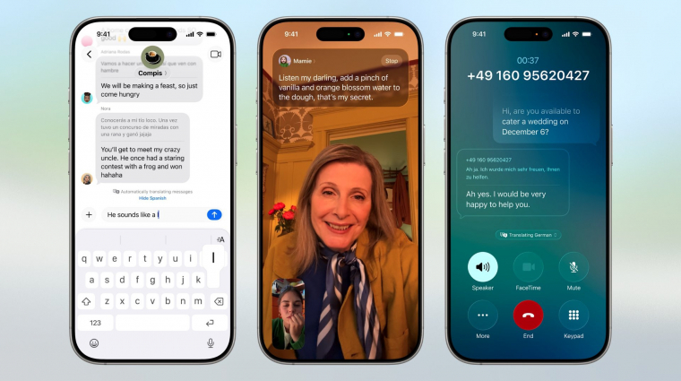 Élő fordítást hoz a kommunikációs alkalmazásokba az iOS 26 kép